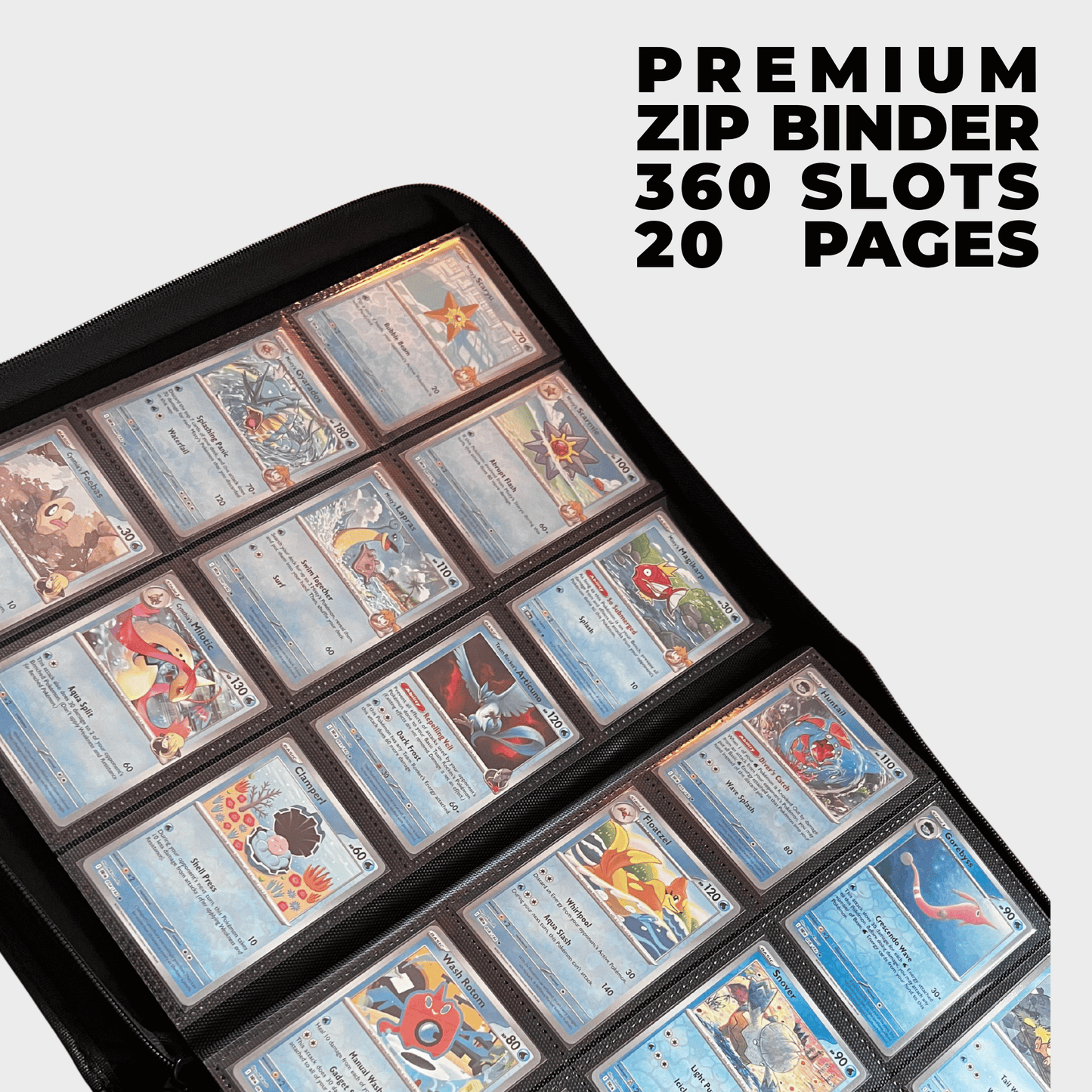 KP Premium Card Binder, 9 Pocket (360 Slots, Black)