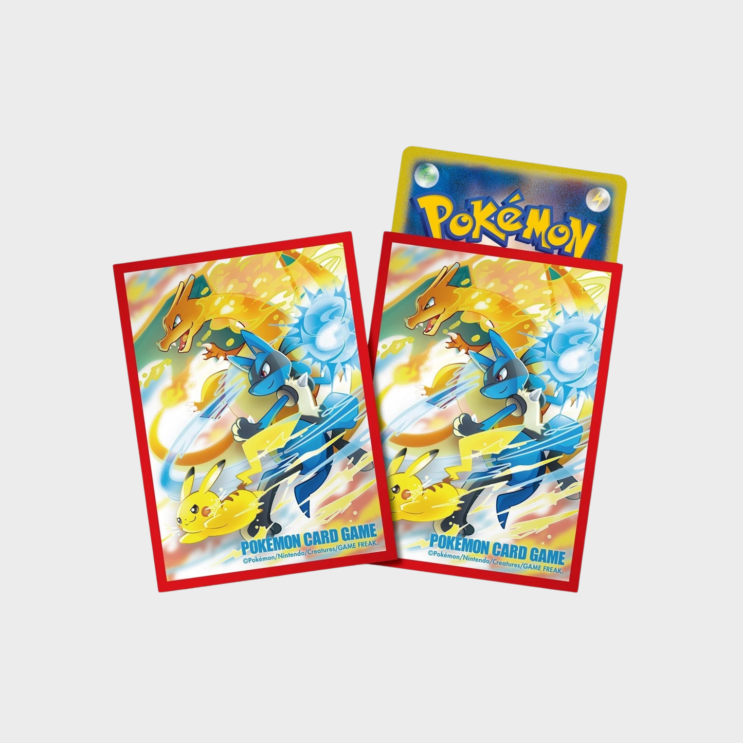 Pokemon Center Deck Sleeves (64 pcs) - Charizard, Lucario & Pikachu