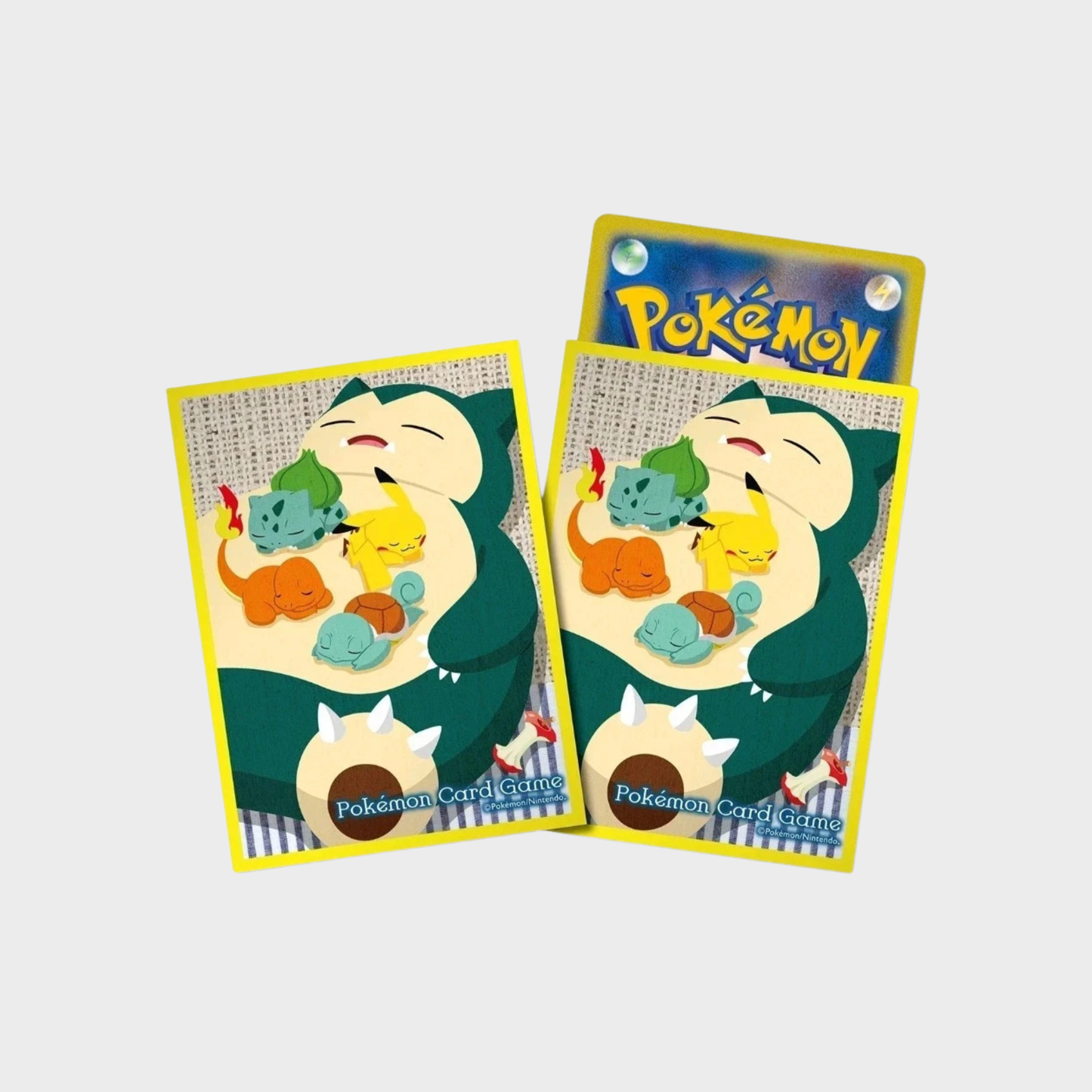 Pokemon Center Deck Sleeves (64 pcs) - Sleeping Snorlax & Kanto Starters