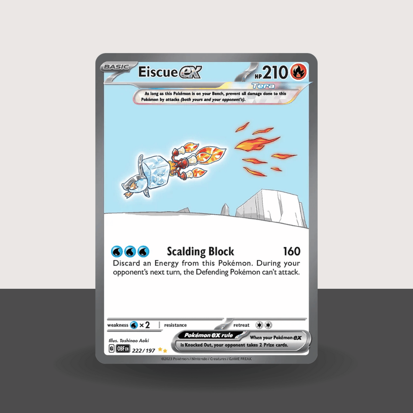 Eiscue Ex 222/197 Obsidian Flames