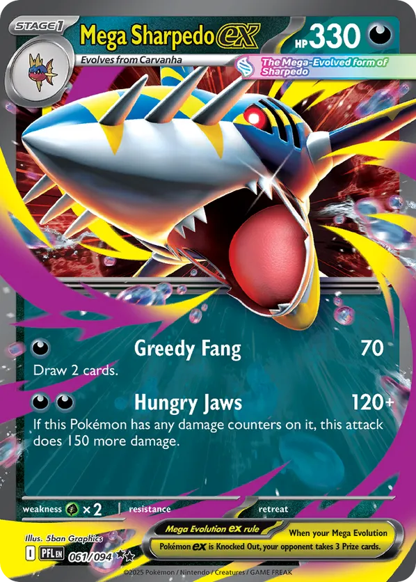 Mega Sharpedo ex 061/094 - Phantasmal Flames (HO)