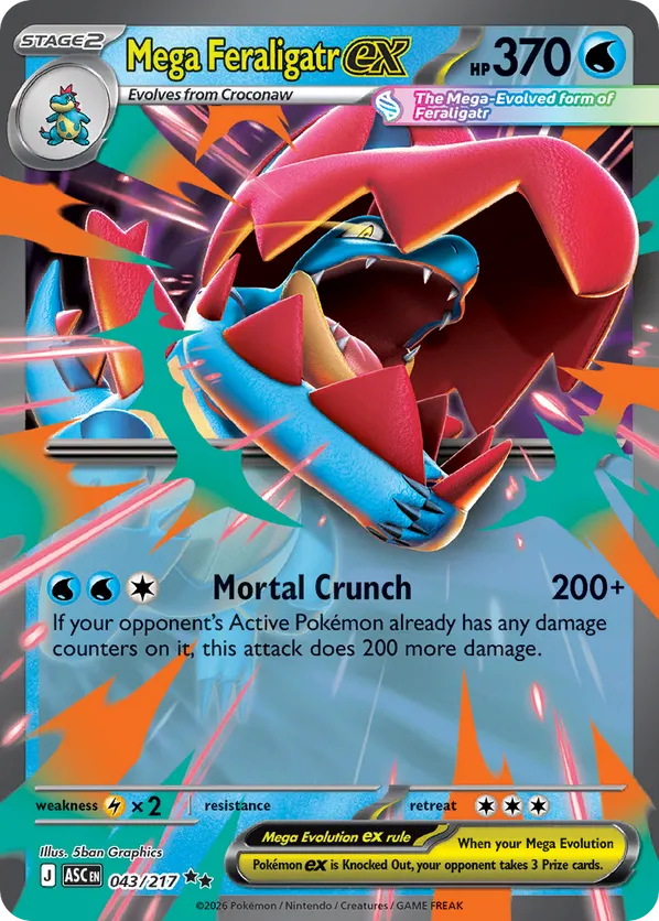 Mega Feraligatr ex 043/217 - Ascended Heroes (HO)