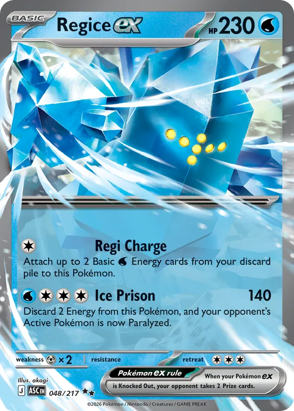 Regice ex 048/217 - Ascended Heroes (HO)