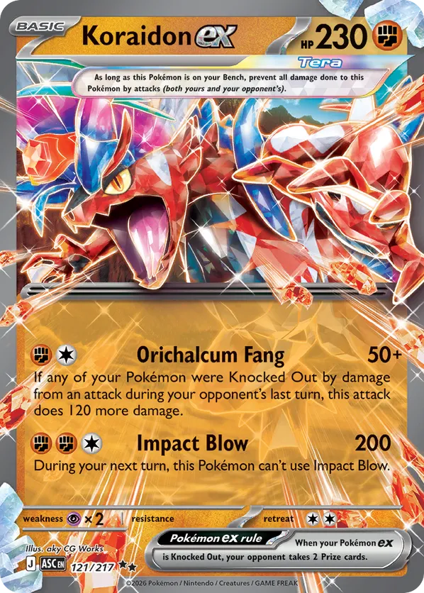 Koraidon ex 121/217 - Ascended Heroes (HO)