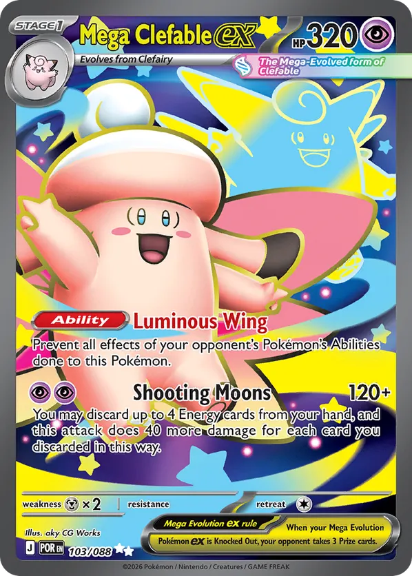 Mega Clefable ex 103/088 - Perfect Order (HO)