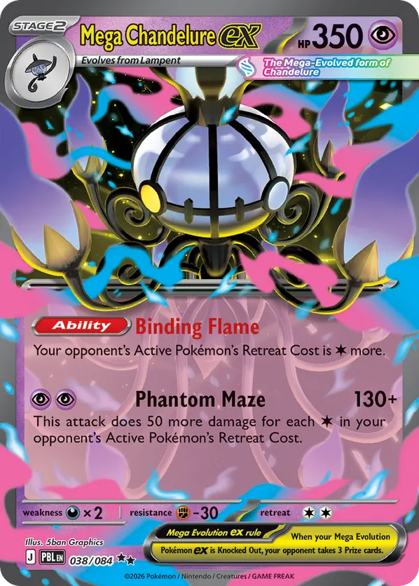 Mega Chandelure ex 038/084 - Pitch Black (HO)