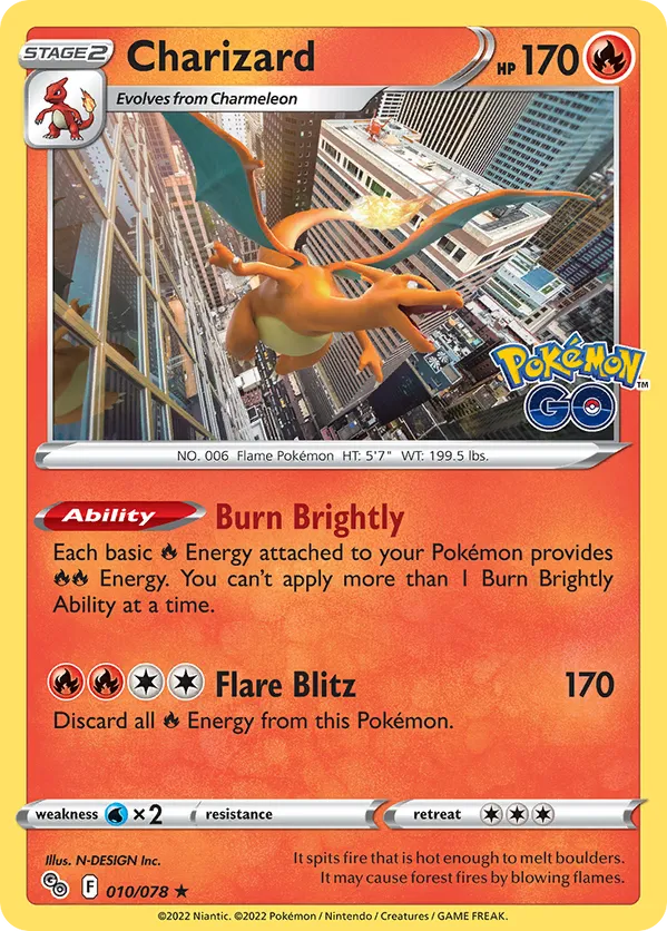 Charizard 010/078 - Pokemon Go (HO)