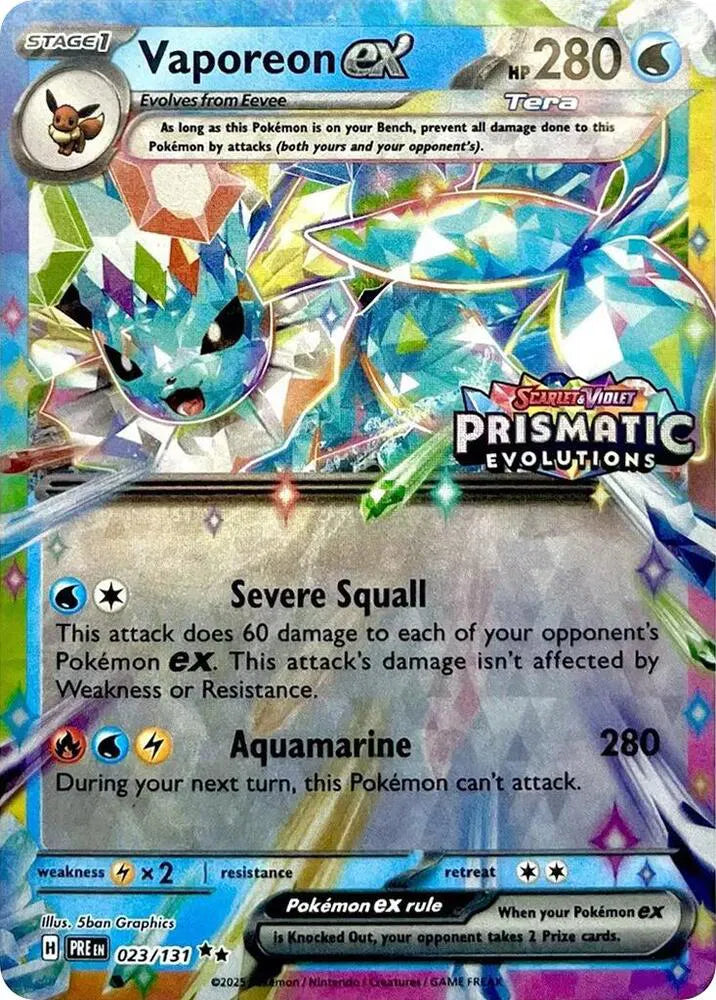 Vaporeon ex 023/131 - Prismatic Evolutions (HO)