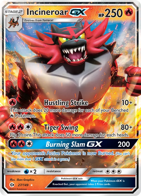 Incineroar GX 27 - Sun & Moon Base Set (HO)