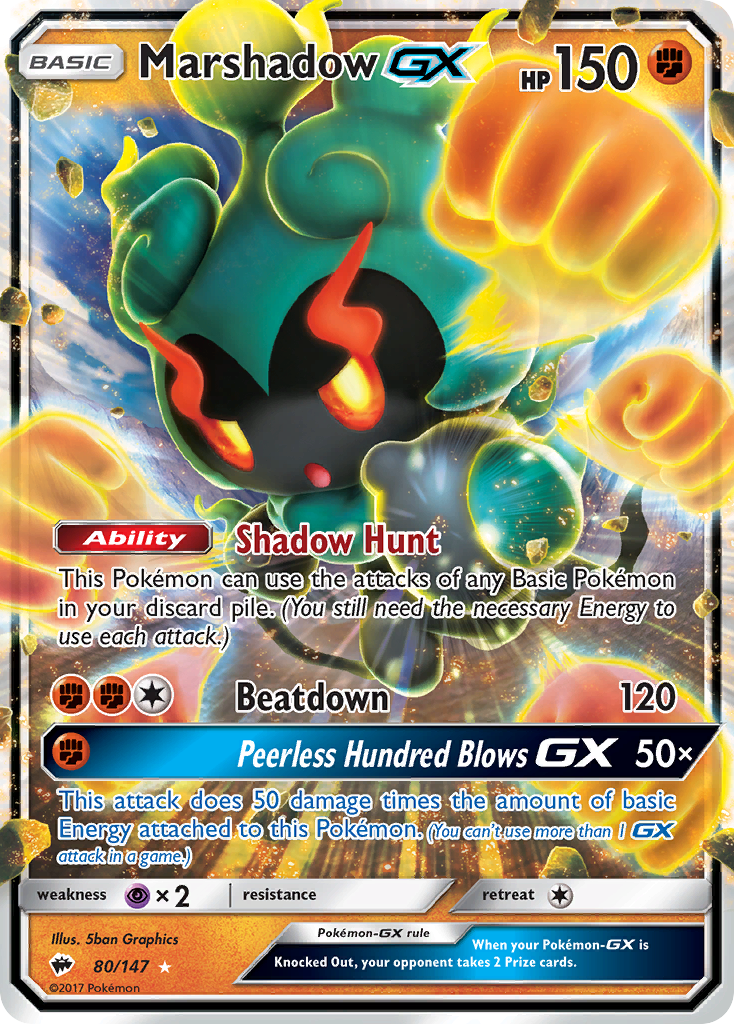 Marshadow GX 80/147 - Burning Shadows (HO)