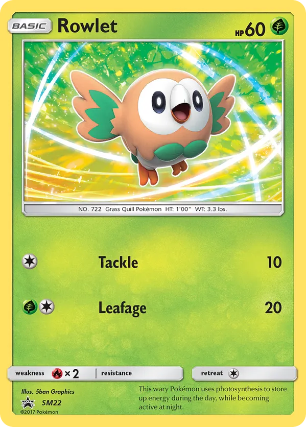 Rowlet SM22 - Sun & Moon Promo (HO) - HP