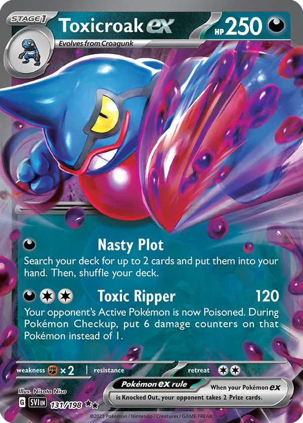 Toxicroak ex 131/198 - Scarlet & Violet Base Set (HO)