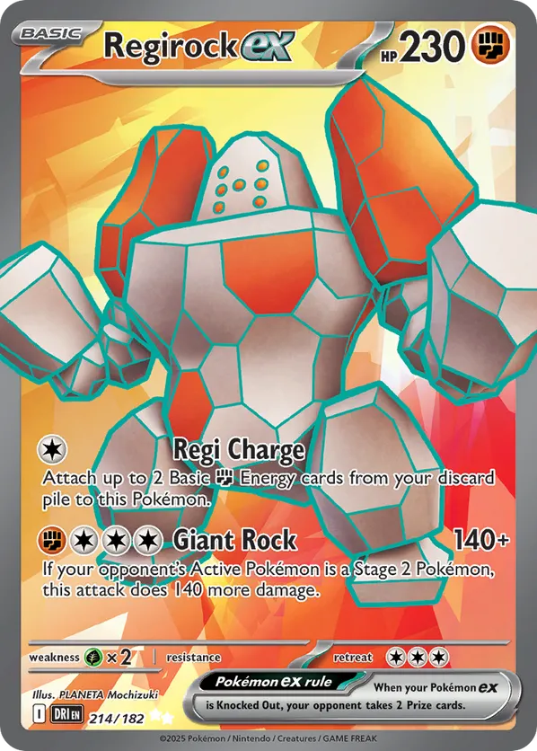 Regirock ex 214/182 - Destined Rivals (HO)