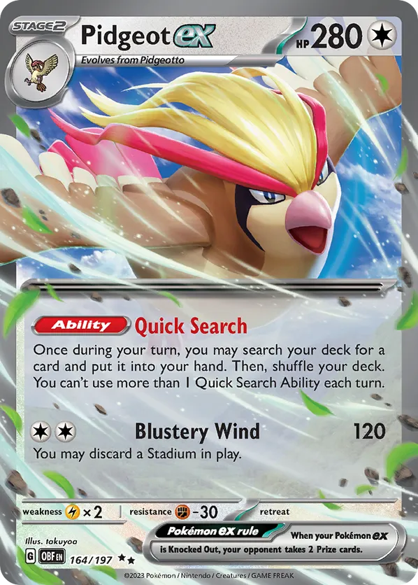 Pidgeot ex 164/197 - Obsidian Flames (HO)