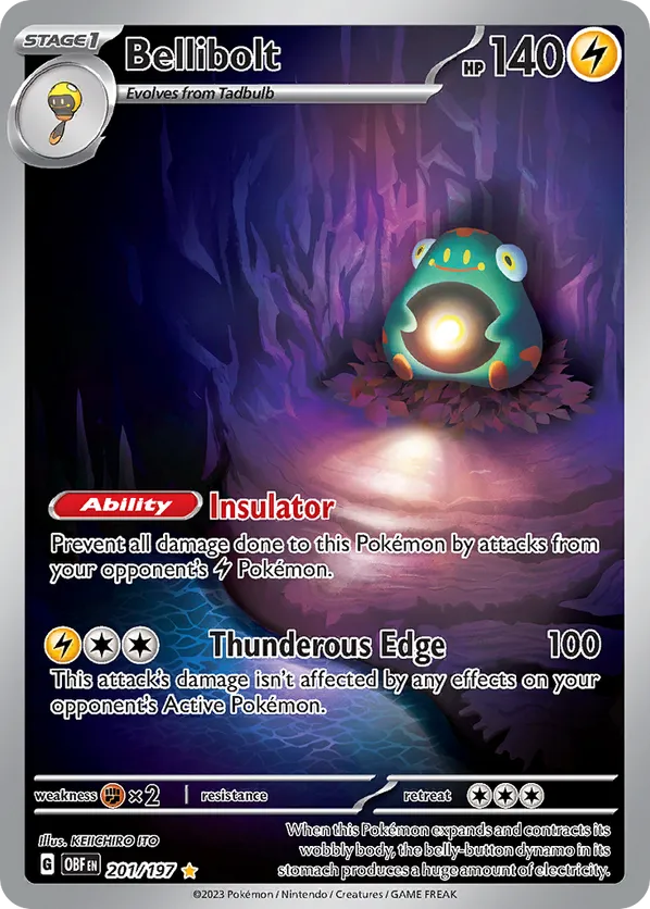 Bellibolt 201/197 - Obsidian Flames (HO)