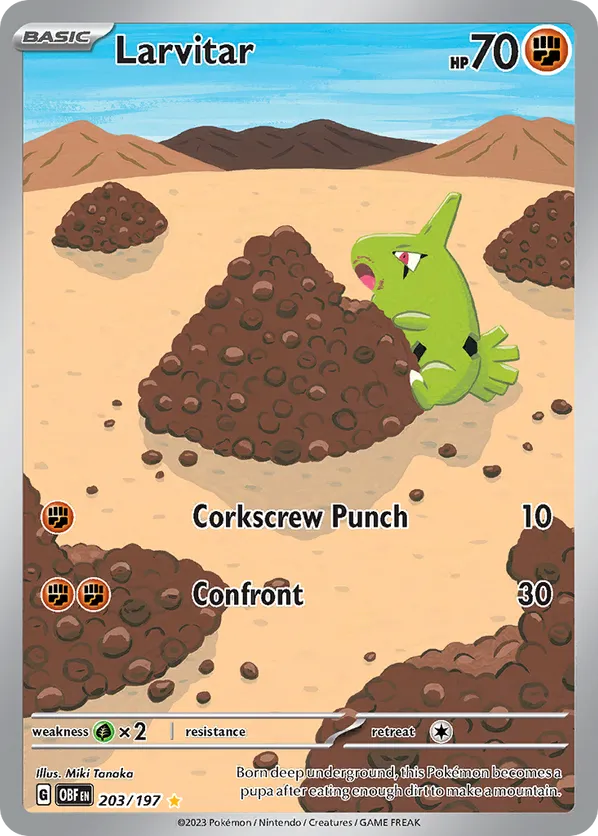 Larvitar 203/197 - Obsidian Flames (HO)