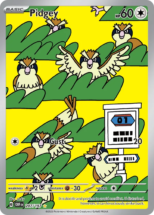 Pidgey 207/197 - Obsidian Flames (HO)
