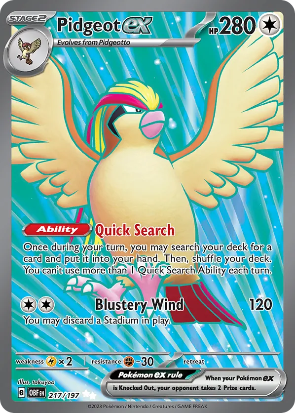 Pidgeot ex 217/197 - Obsidian Flames (HO)