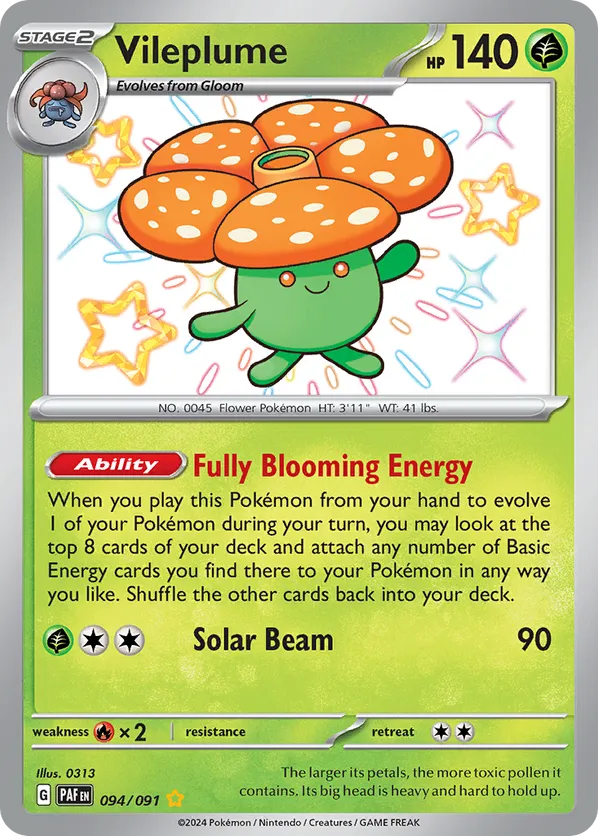 Vileplume 094/091 - Paldean Fates (HO)