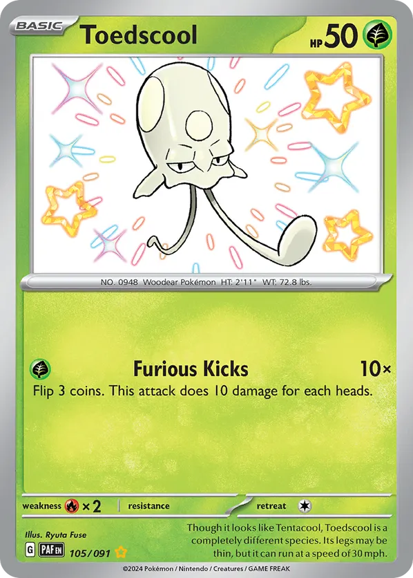 Toedscool 105/091 - Paldean Fates (HO)
