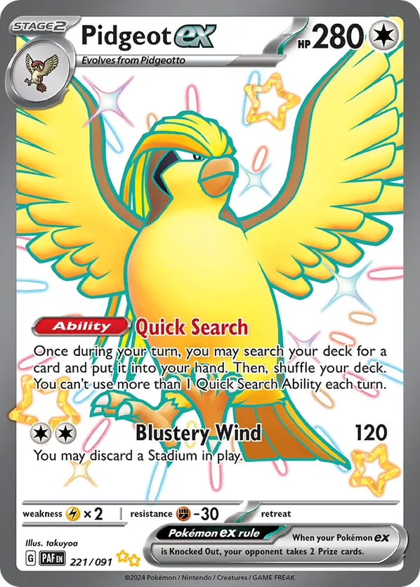 Pidgeot ex 221/091 - Paldean Fates (HO)