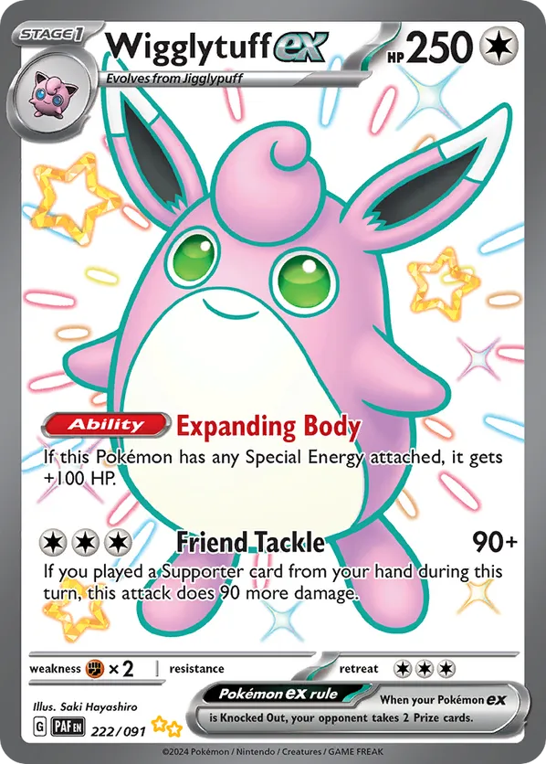 Wigglytuff ex 222/091 - Paldean Fates (HO)