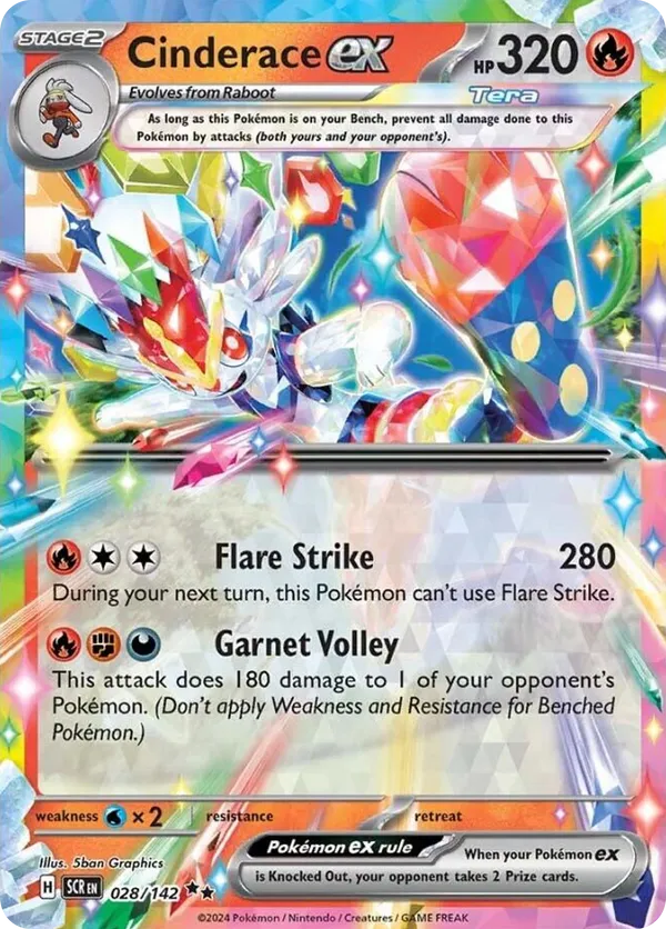 Cinderace ex 028/142 - Stellar Crown (HO)
