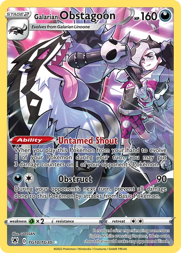 Galarian Obstagoon TG10/TG30 - Astral Radiance Trainer Gallery (HO)