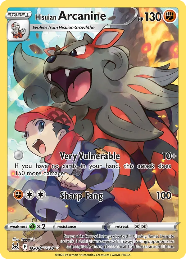 Hisuian Arcanine TG08/TG30 - Lost Origin Trainer Gallery (HO)