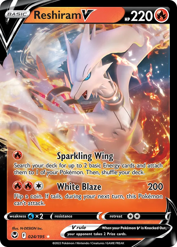 Reshiram V 024/195 - Silver Tempest (HO)