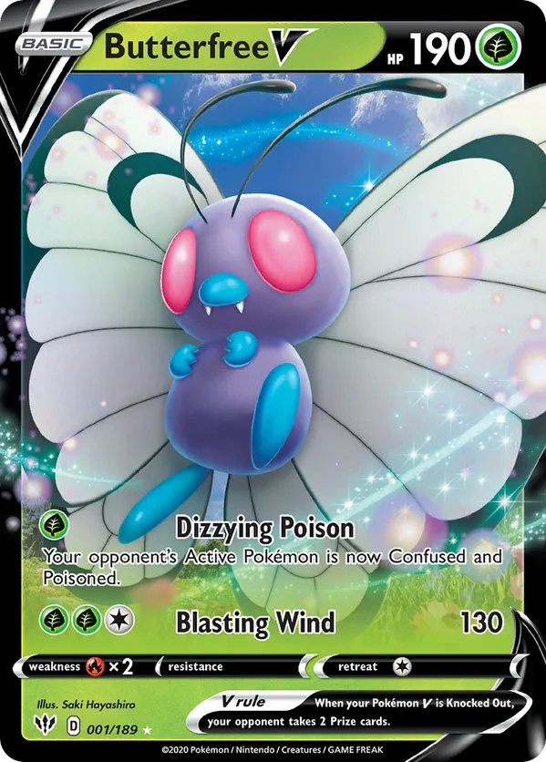 Butterfree V 001/189 - Darkness Ablaze (HO)
