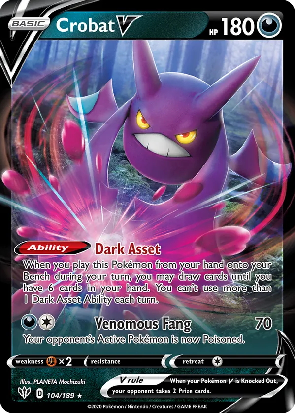 Crobat V 104/189 - Darkness Ablaze (HO)
