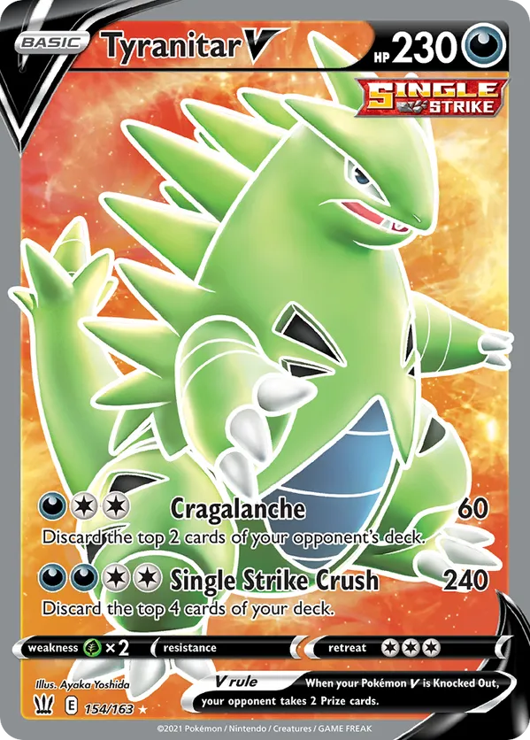 Tyranitar V (Full Art) 154/163 - Battle Styles (HO)