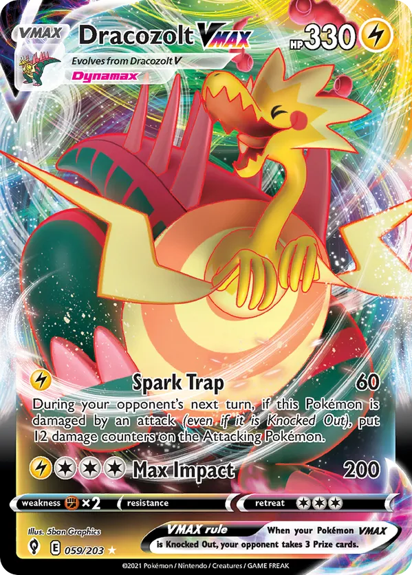 Dracozolt VMAX 059/203 - Evolving Skies (HO)