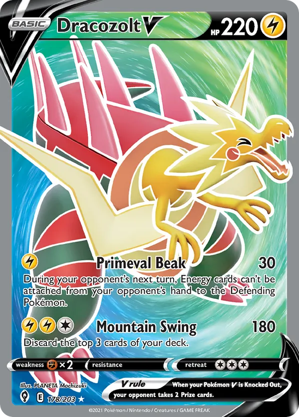 Dracozolt V (Full Art) 178/203 - Evolving Skies (HO)