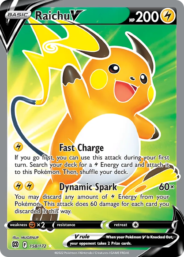 Raichu V (Full Art) 158/172 - Brilliant Stars (HO)