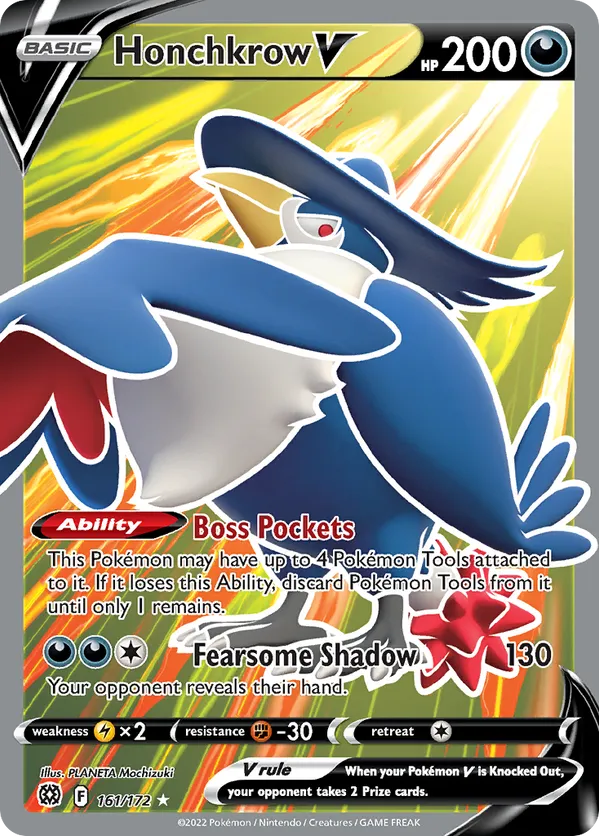 Honchkrow V (Full Art) 161/172 - Brilliant Stars (HO)