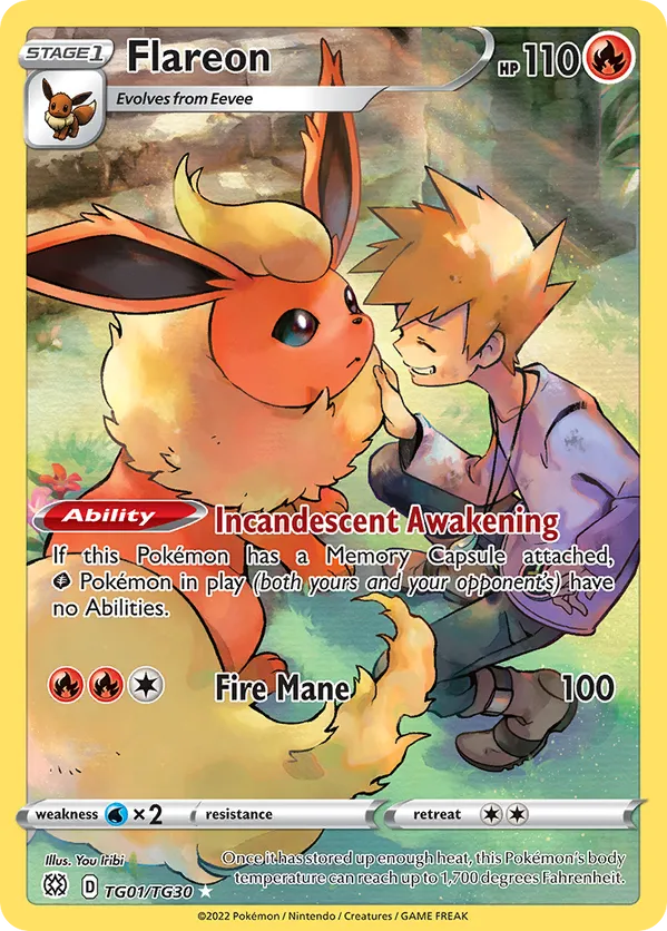 Flareon TG01/TG30 - Brilliant Stars Trainer Gallery (HO)