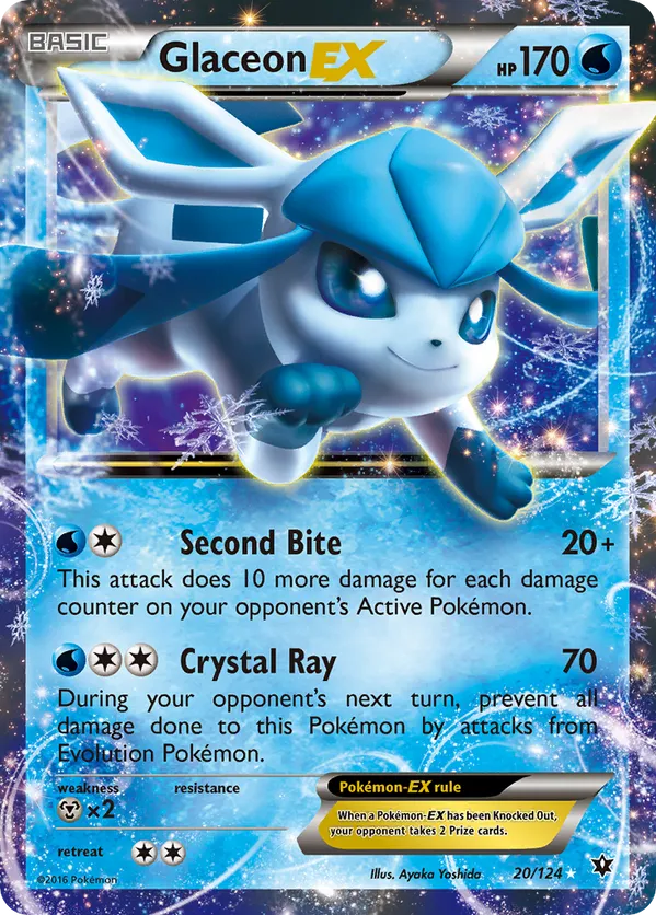 Glaceon EX 20 - Fates Collide (HO)