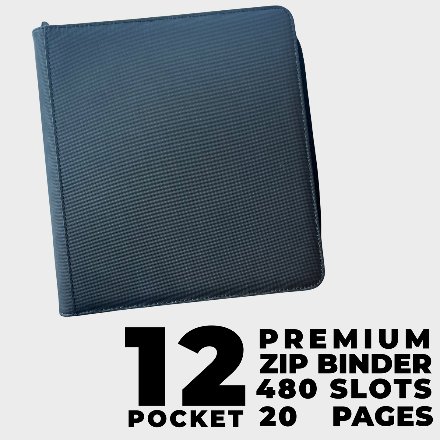 KP Premium Card Binder, 12 Pocket (480 Slots, Black, No Logo)