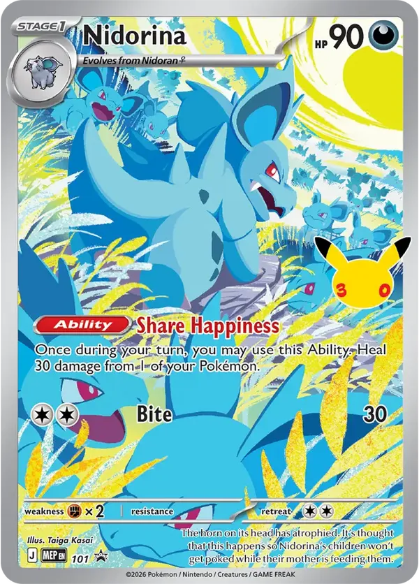 Nidorina - 101 (30th Celebration) 101 - Mega Evolution Promos (HO)