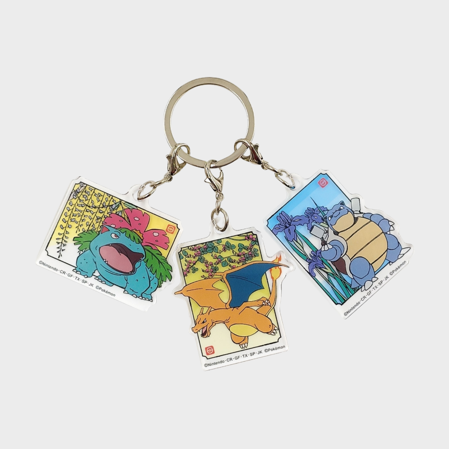 Pokemon Keychain - Evolved Kanto Starters