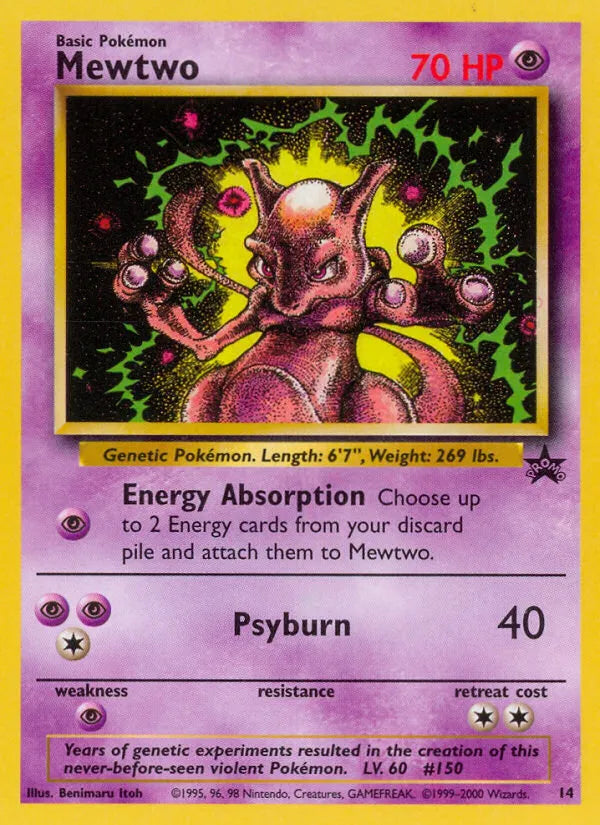 Mewtwo (14) 14/53 - WoTC Promo (NO)