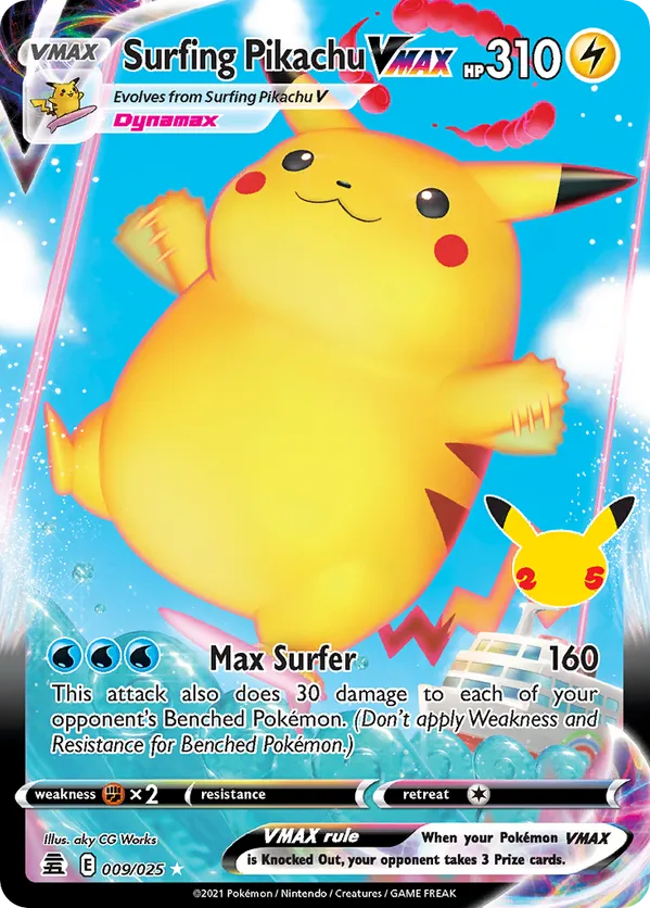 Surfing Pikachu VMAX 009/025 - Celebrations (HO)