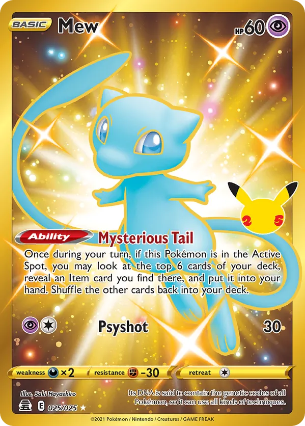 Mew (Secret) 025/025 - Celebrations (HO)