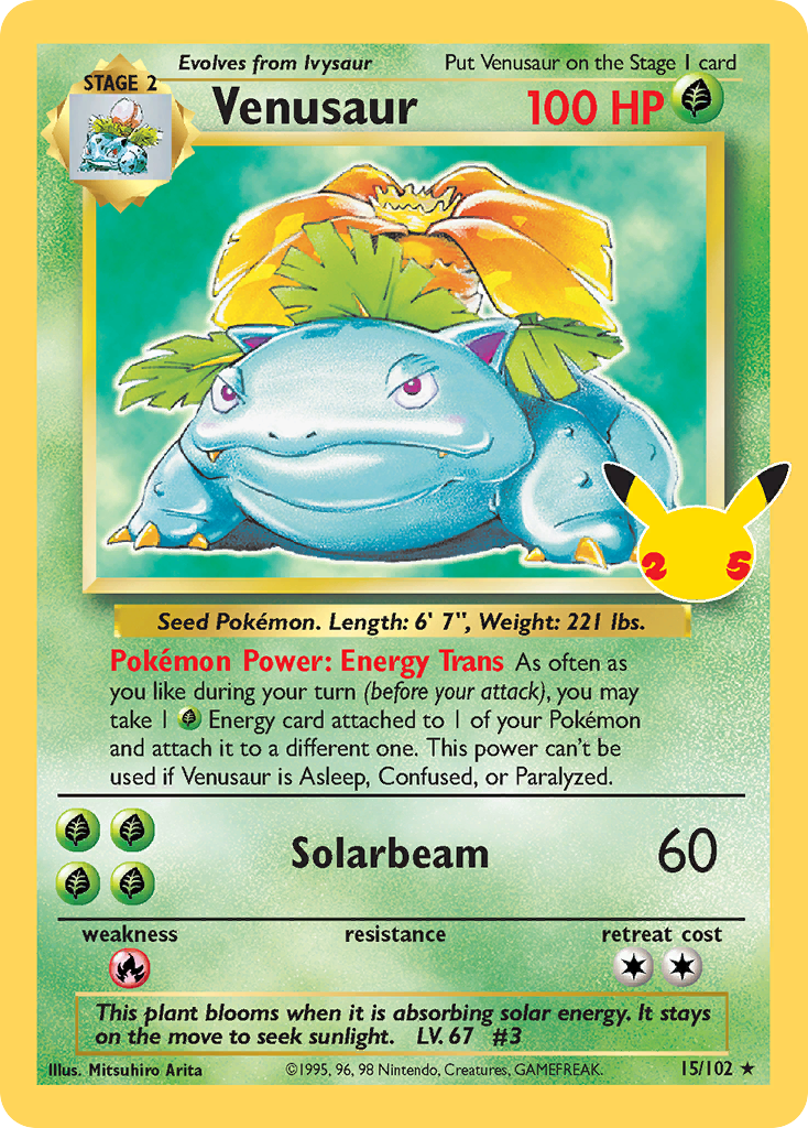 Venusaur 15/102 - Celebrations: Classic Collection (HO)