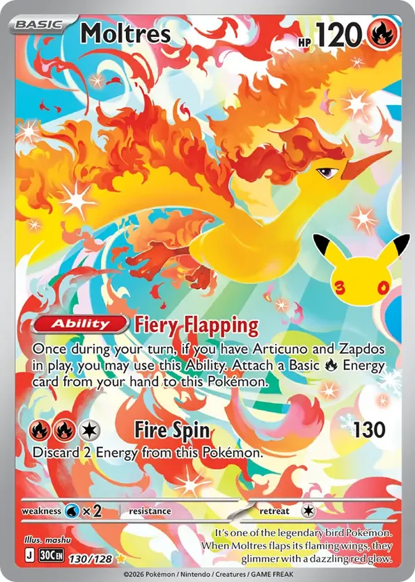 Moltres 130/128 - 30th Celebration (HO)