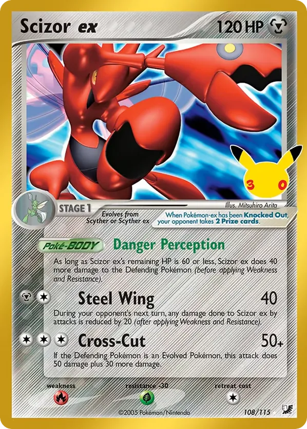 Scizor ex 108/115 - 30th Celebration: Classic Collection (HO)