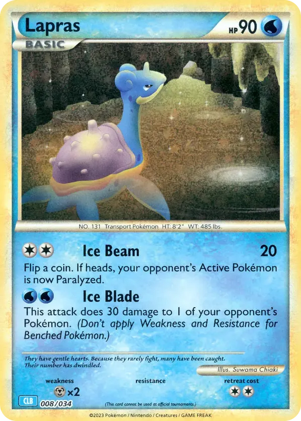 Lapras 008/034 - Trading Card Game Classic (HO)