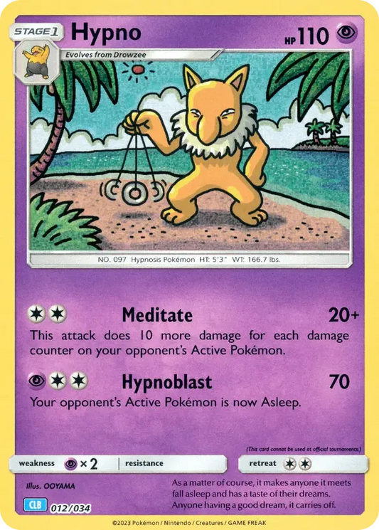 Hypno 012/034 - Trading Card Game Classic (HO)